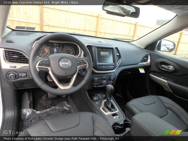 Bright White / Black 2018 Jeep Cherokee Limited 4x4