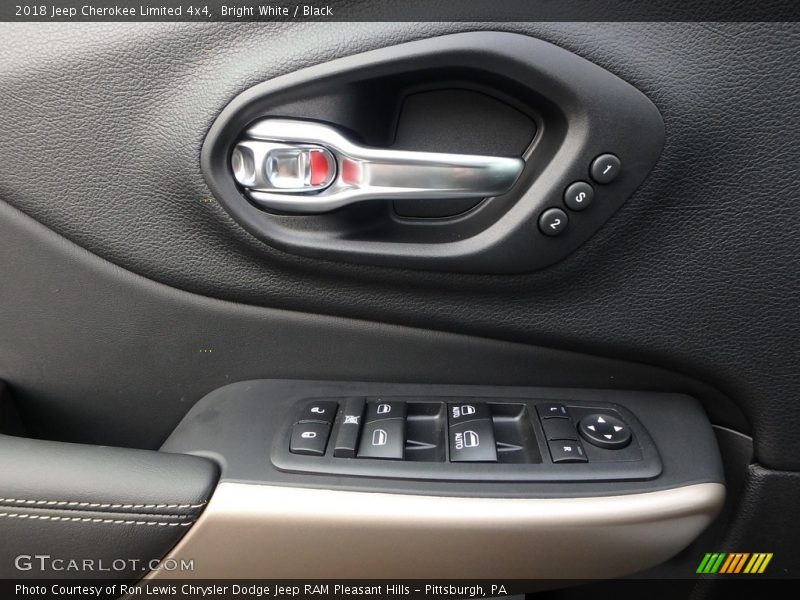 Bright White / Black 2018 Jeep Cherokee Limited 4x4