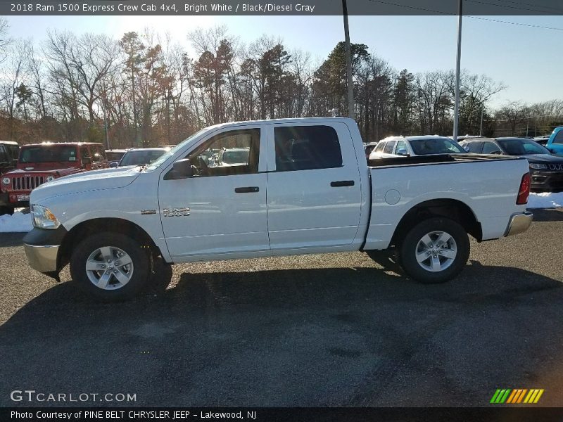 Bright White / Black/Diesel Gray 2018 Ram 1500 Express Crew Cab 4x4