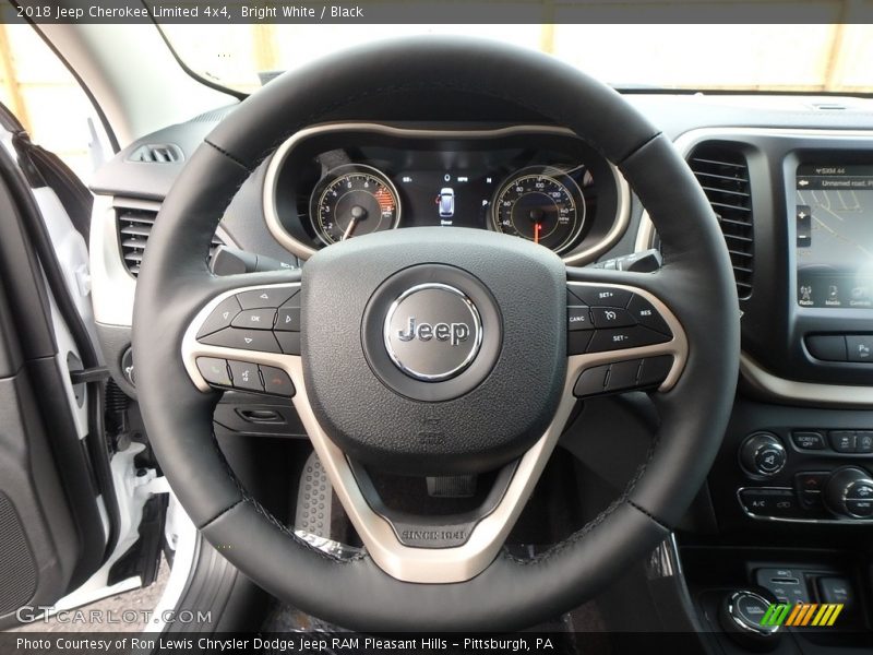 Bright White / Black 2018 Jeep Cherokee Limited 4x4