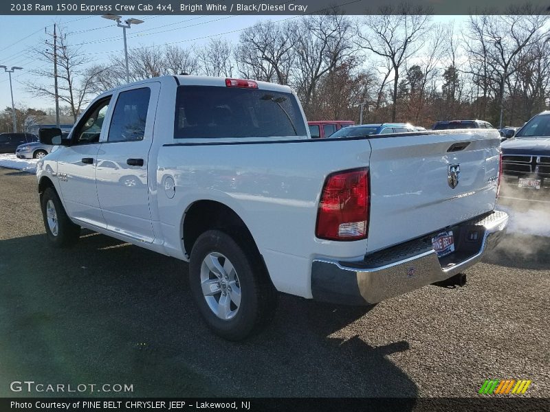 Bright White / Black/Diesel Gray 2018 Ram 1500 Express Crew Cab 4x4