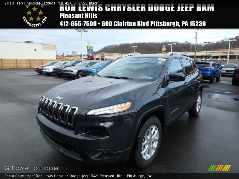 Rhino / Black 2018 Jeep Cherokee Latitude Plus 4x4