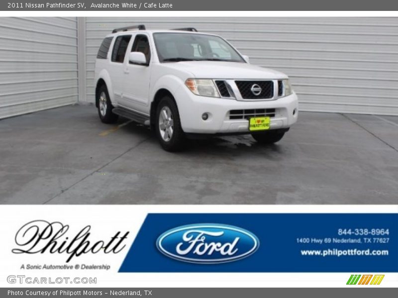 Avalanche White / Cafe Latte 2011 Nissan Pathfinder SV
