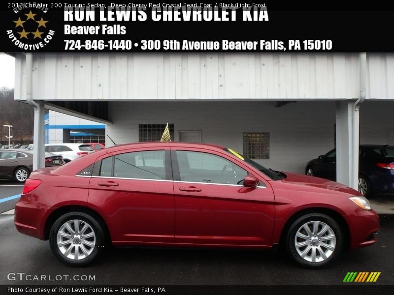 Deep Cherry Red Crystal Pearl Coat / Black/Light Frost 2012 Chrysler 200 Touring Sedan