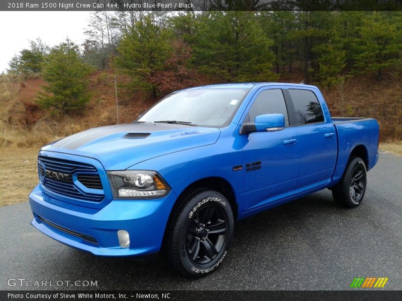 Hydro Blue Pearl / Black 2018 Ram 1500 Night Crew Cab 4x4