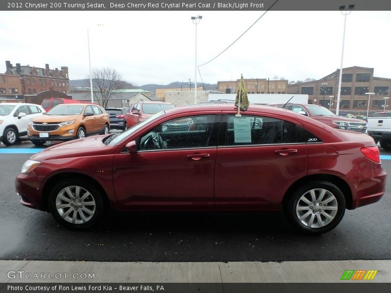 Deep Cherry Red Crystal Pearl Coat / Black/Light Frost 2012 Chrysler 200 Touring Sedan