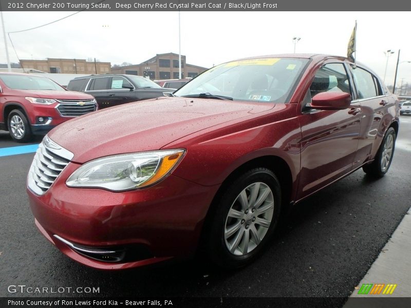 Deep Cherry Red Crystal Pearl Coat / Black/Light Frost 2012 Chrysler 200 Touring Sedan