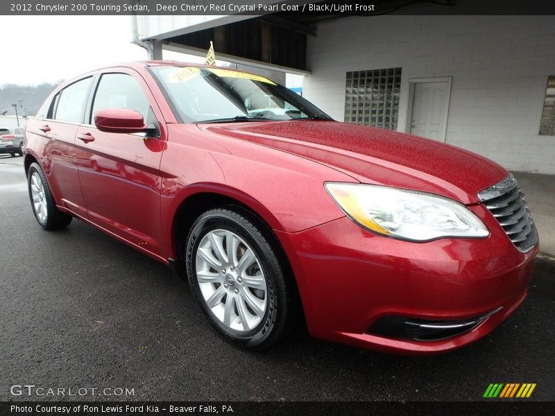 Deep Cherry Red Crystal Pearl Coat / Black/Light Frost 2012 Chrysler 200 Touring Sedan