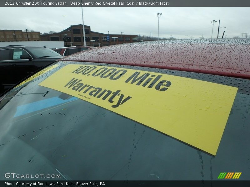 Deep Cherry Red Crystal Pearl Coat / Black/Light Frost 2012 Chrysler 200 Touring Sedan