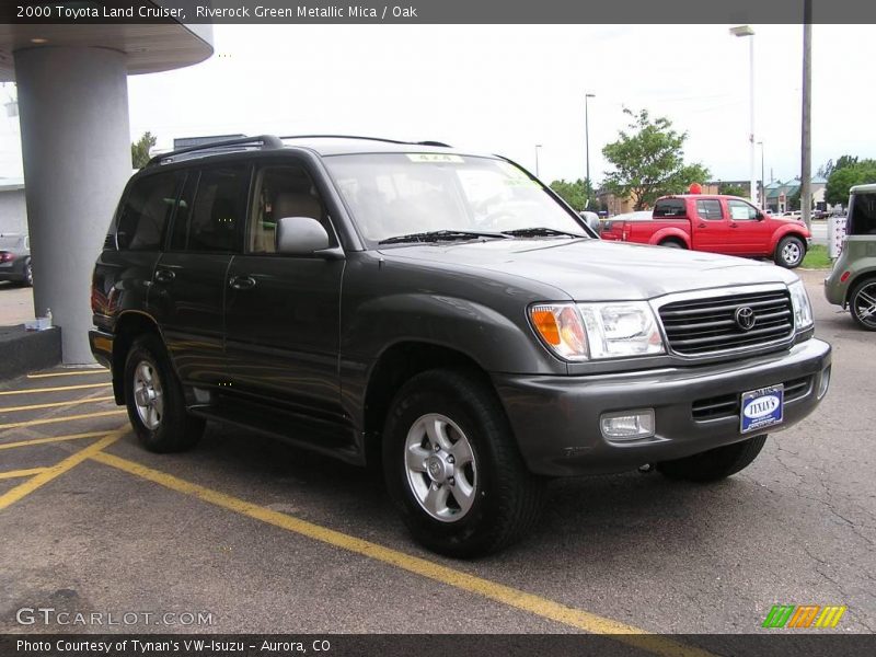 Riverock Green Metallic Mica / Oak 2000 Toyota Land Cruiser