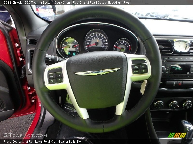 Deep Cherry Red Crystal Pearl Coat / Black/Light Frost 2012 Chrysler 200 Touring Sedan