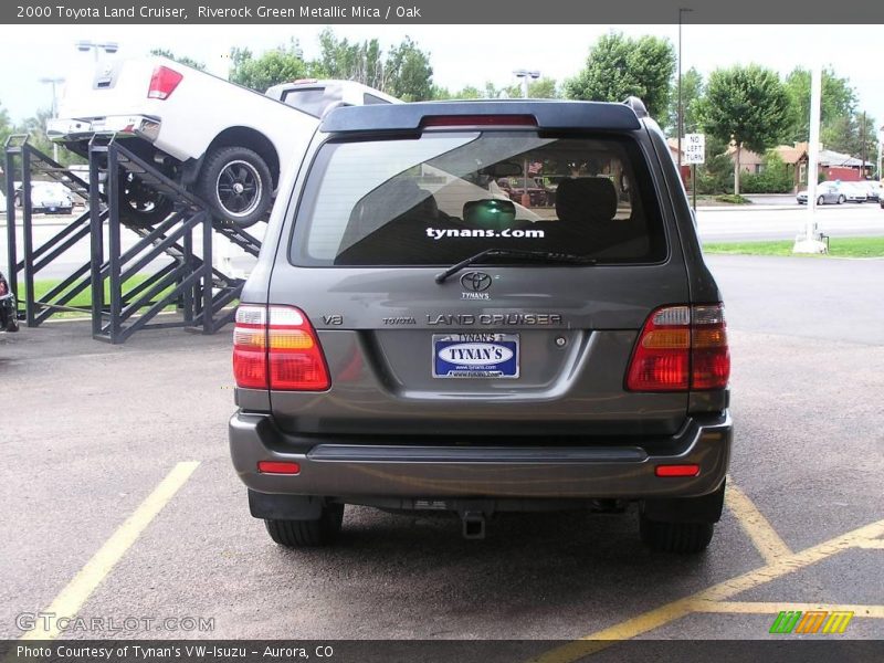 Riverock Green Metallic Mica / Oak 2000 Toyota Land Cruiser