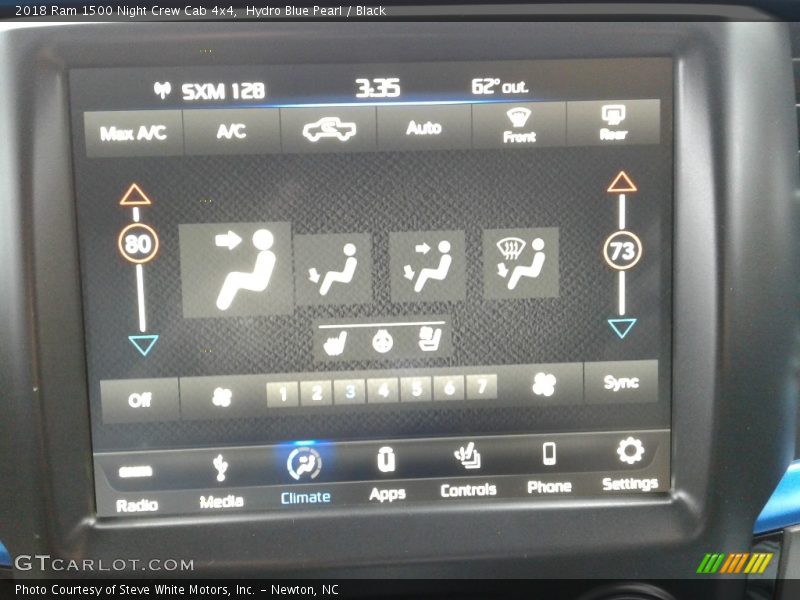 Hydro Blue Pearl / Black 2018 Ram 1500 Night Crew Cab 4x4