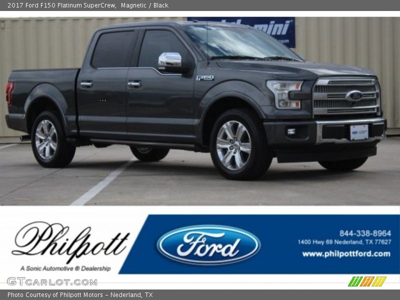 Magnetic / Black 2017 Ford F150 Platinum SuperCrew
