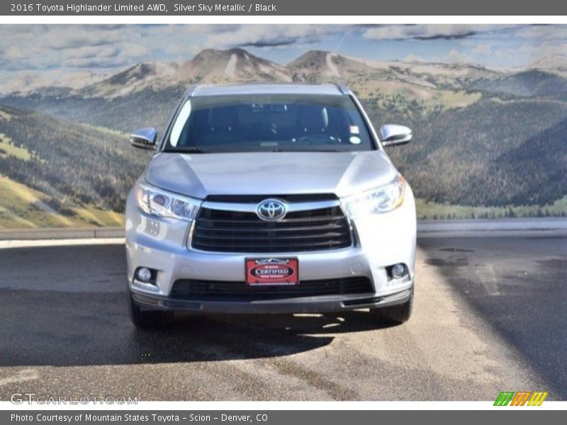Silver Sky Metallic / Black 2016 Toyota Highlander Limited AWD