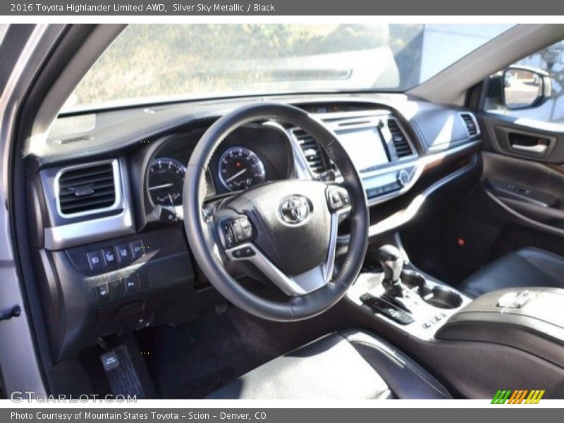 Silver Sky Metallic / Black 2016 Toyota Highlander Limited AWD
