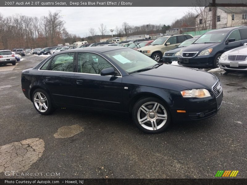 Deep Sea Blue Pearl Effect / Ebony 2007 Audi A4 2.0T quattro Sedan