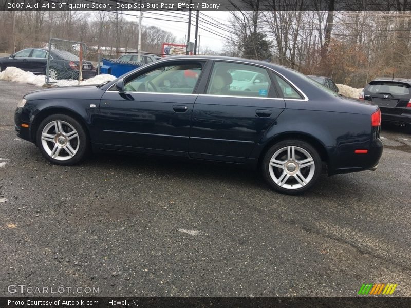 Deep Sea Blue Pearl Effect / Ebony 2007 Audi A4 2.0T quattro Sedan