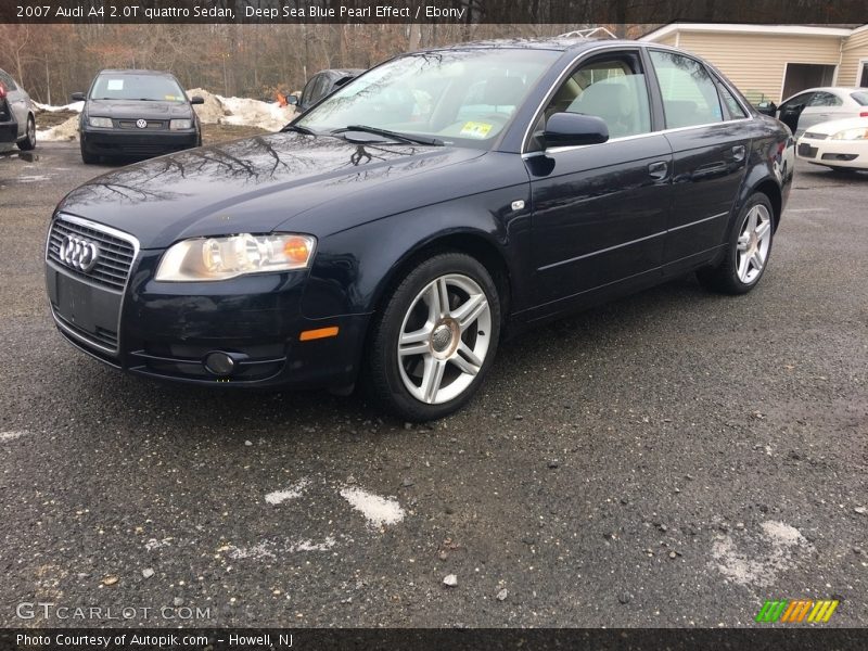 Deep Sea Blue Pearl Effect / Ebony 2007 Audi A4 2.0T quattro Sedan
