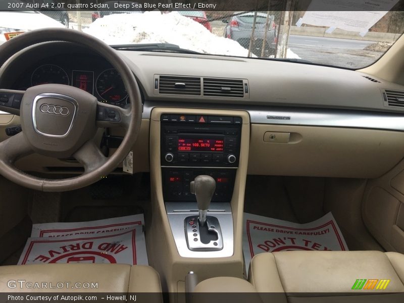 Deep Sea Blue Pearl Effect / Ebony 2007 Audi A4 2.0T quattro Sedan