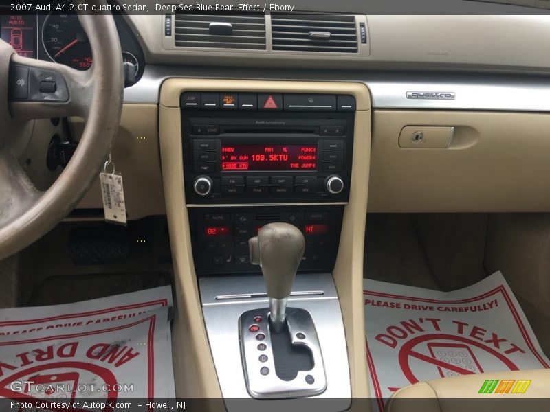 Deep Sea Blue Pearl Effect / Ebony 2007 Audi A4 2.0T quattro Sedan