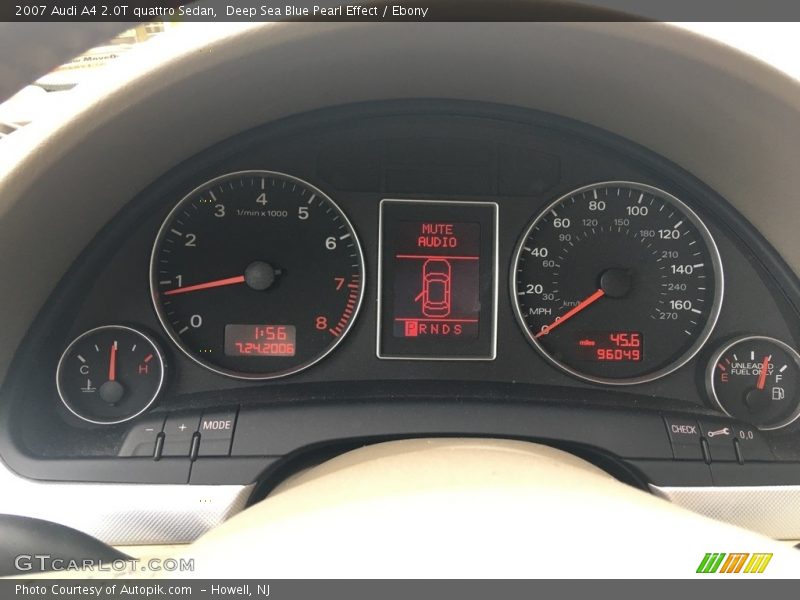 Deep Sea Blue Pearl Effect / Ebony 2007 Audi A4 2.0T quattro Sedan