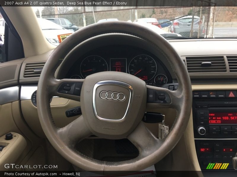 Deep Sea Blue Pearl Effect / Ebony 2007 Audi A4 2.0T quattro Sedan