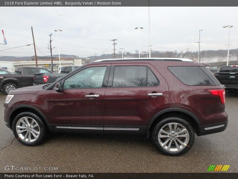 Burgundy Velvet / Medium Stone 2018 Ford Explorer Limited 4WD