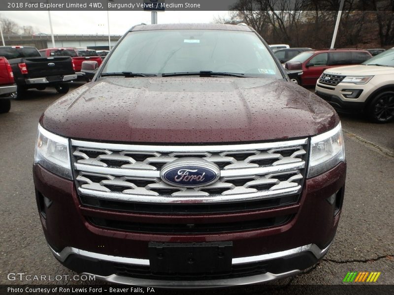 Burgundy Velvet / Medium Stone 2018 Ford Explorer Limited 4WD