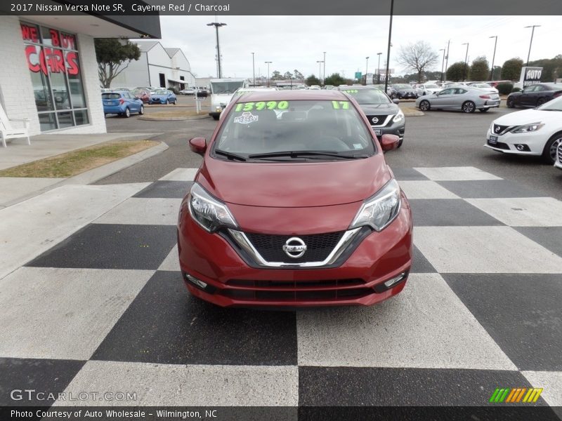 Cayenne Red / Charcoal 2017 Nissan Versa Note SR