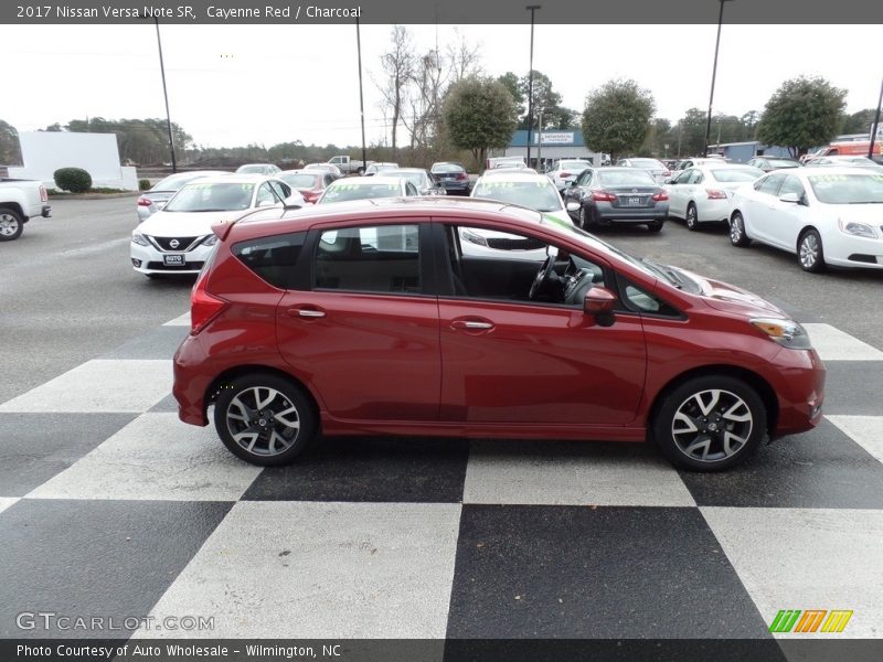 Cayenne Red / Charcoal 2017 Nissan Versa Note SR