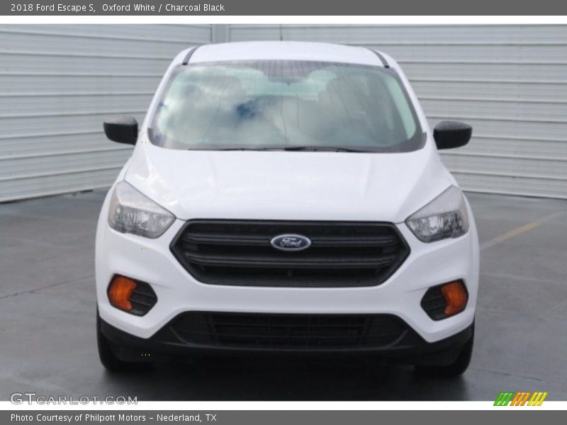 Oxford White / Charcoal Black 2018 Ford Escape S