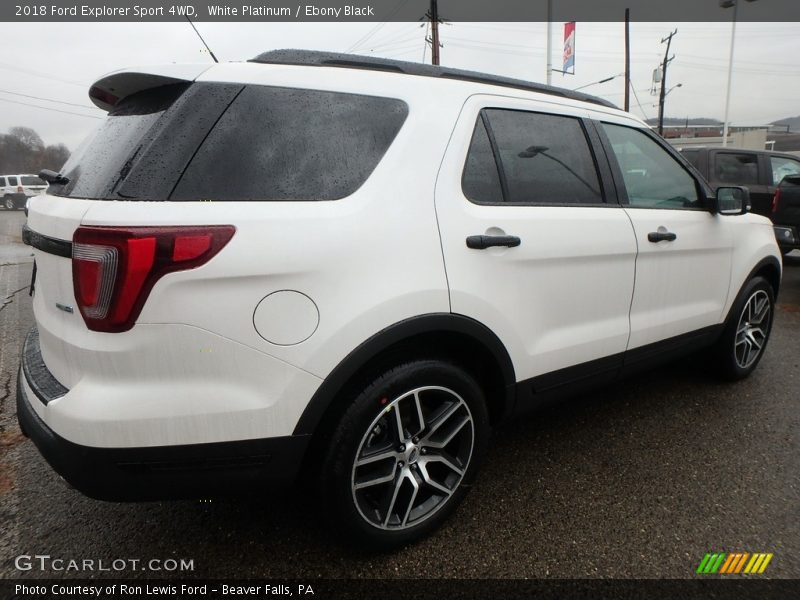 White Platinum / Ebony Black 2018 Ford Explorer Sport 4WD