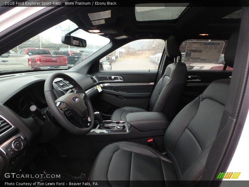 White Platinum / Ebony Black 2018 Ford Explorer Sport 4WD