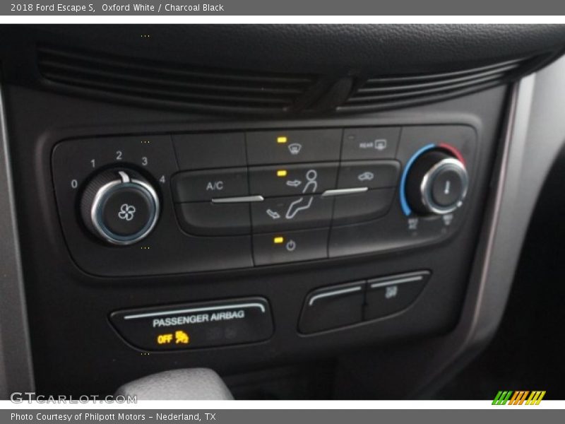 Oxford White / Charcoal Black 2018 Ford Escape S