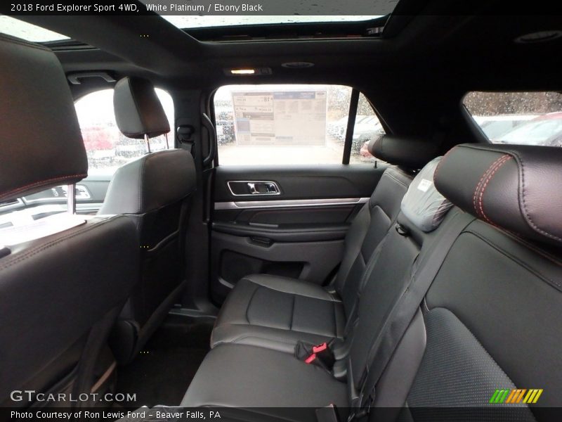 White Platinum / Ebony Black 2018 Ford Explorer Sport 4WD