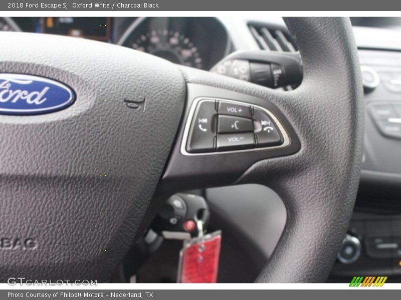 Oxford White / Charcoal Black 2018 Ford Escape S