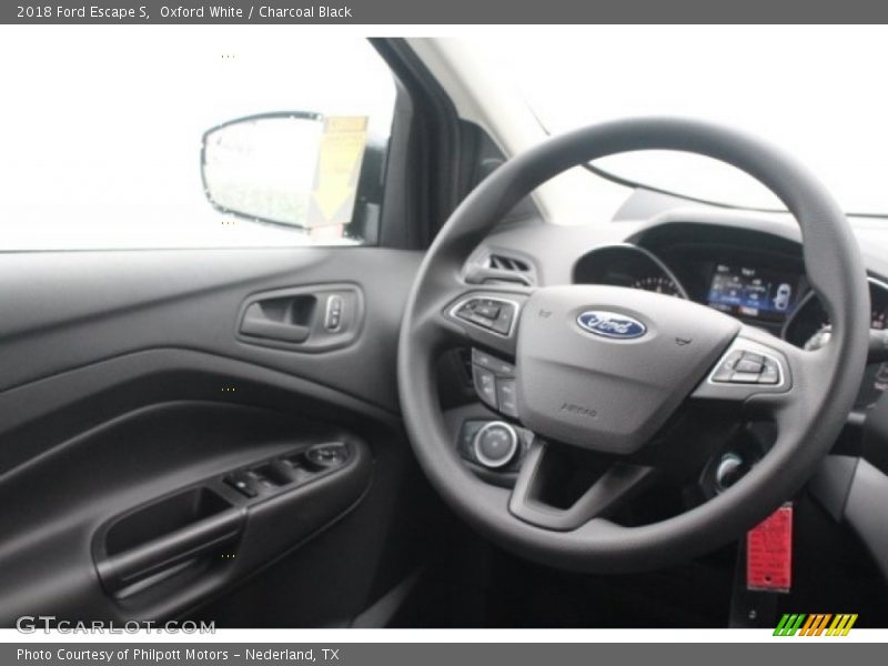 Oxford White / Charcoal Black 2018 Ford Escape S