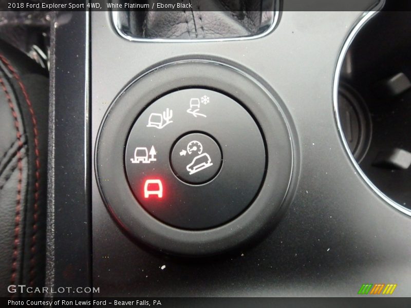 Controls of 2018 Explorer Sport 4WD