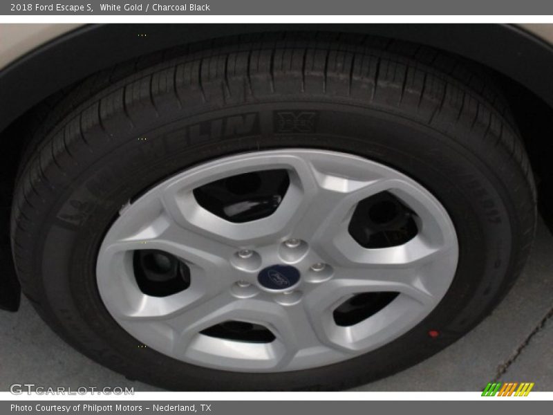 White Gold / Charcoal Black 2018 Ford Escape S