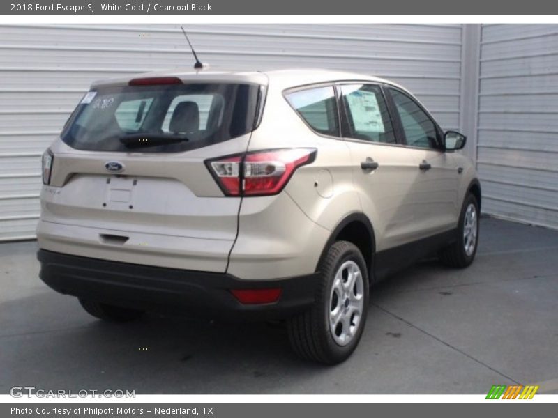 White Gold / Charcoal Black 2018 Ford Escape S