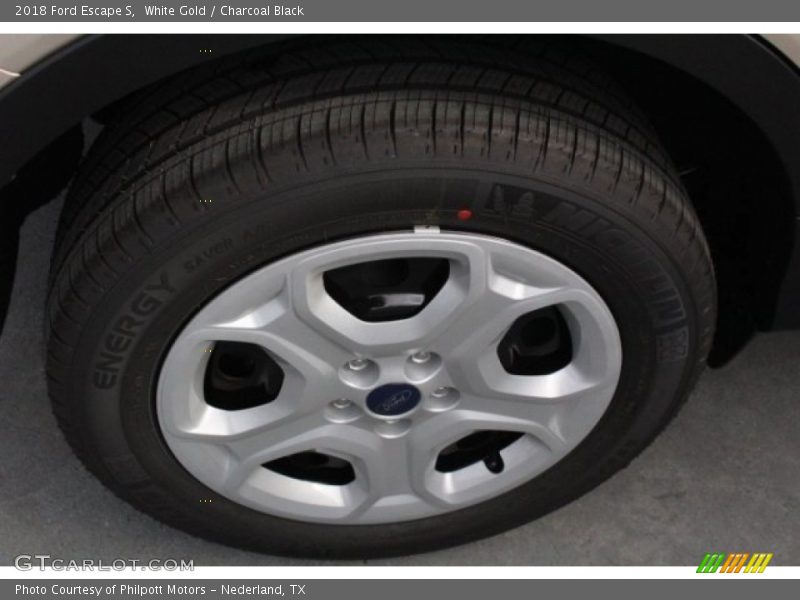 White Gold / Charcoal Black 2018 Ford Escape S