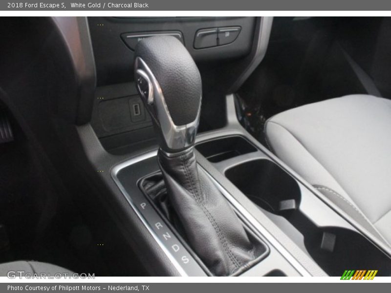 White Gold / Charcoal Black 2018 Ford Escape S