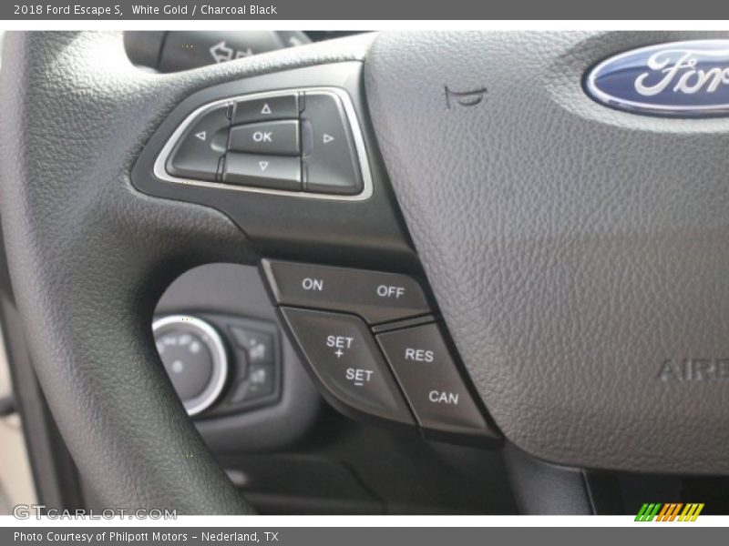 White Gold / Charcoal Black 2018 Ford Escape S