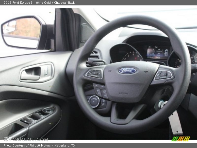 White Gold / Charcoal Black 2018 Ford Escape S