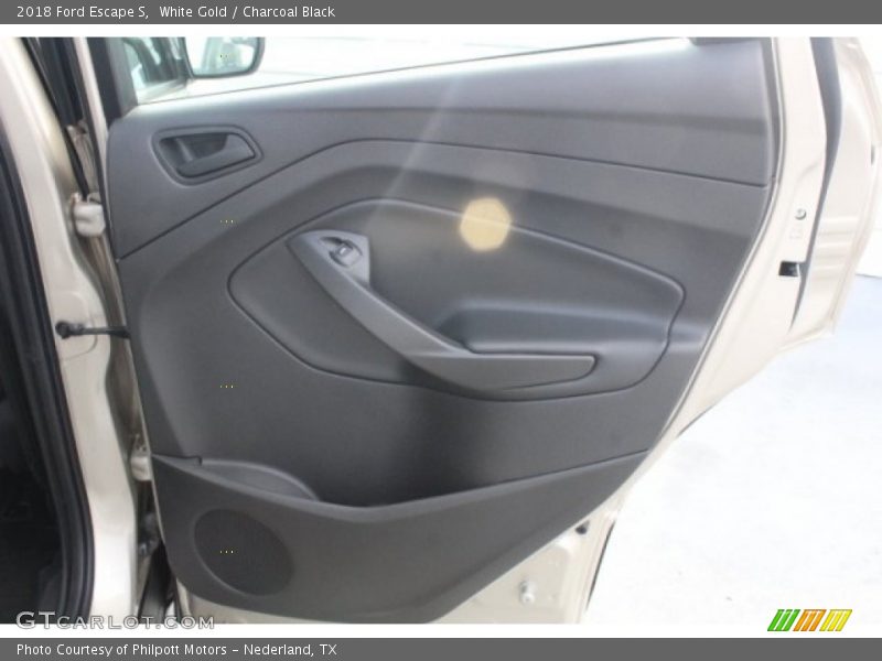 White Gold / Charcoal Black 2018 Ford Escape S
