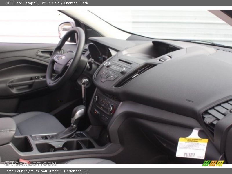 White Gold / Charcoal Black 2018 Ford Escape S
