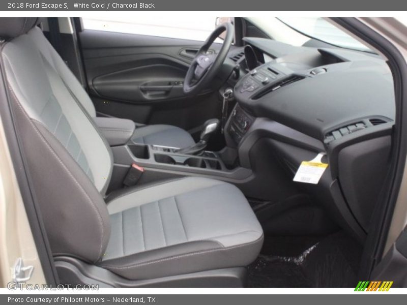 White Gold / Charcoal Black 2018 Ford Escape S