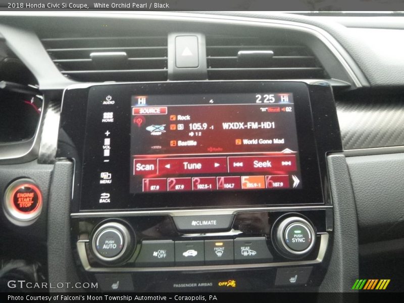 White Orchid Pearl / Black 2018 Honda Civic Si Coupe