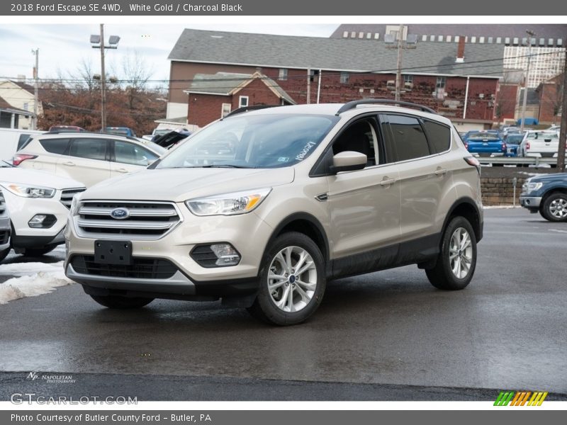 White Gold / Charcoal Black 2018 Ford Escape SE 4WD